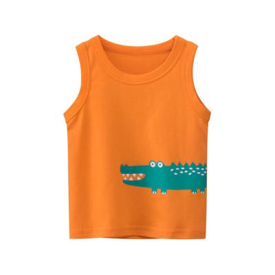 China Summer Viable Children's Sleeveless Vest LZH 2022 Cartoon Kids Tops Casual Toddler Baby Boy Clothes T-shirt for sale