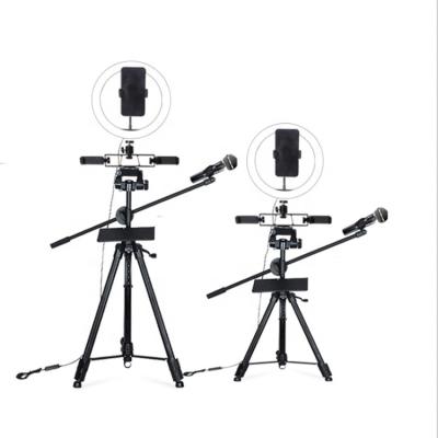 China Shine Live Streaming Phone Holder Ring Light with Adjustable Tripod Stand for Video Recording Photography for sale