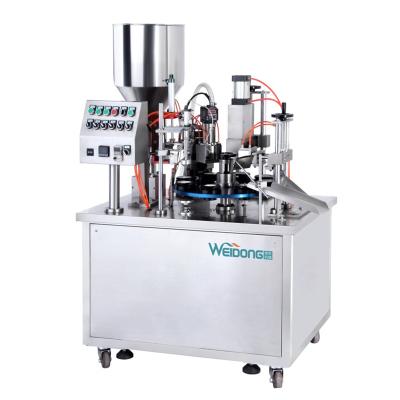 China Factory price cosmetics cigarette tube filler semi automatic cream plastic soft tube sealer filling sealing machine for sale