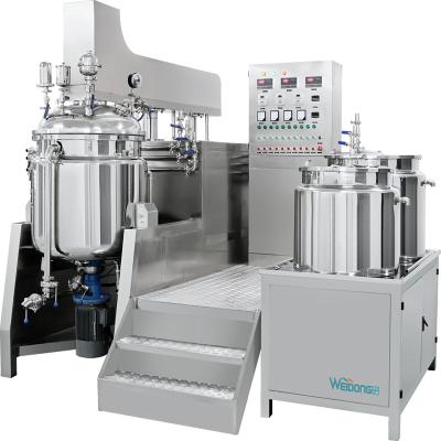 China Liquid Emulsifying Machine Mayonnaise Blender Homogenizer Vacuum Heating Steam Machine Price for sale