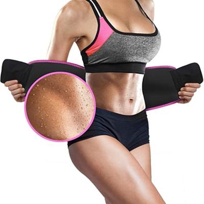 China Adjustable Custom Tummy Belt Waist Trimmer Trainer Soft Sweat Belt For Weight Loss for sale