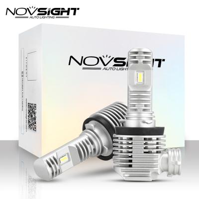 China Extreme heat dissipation design Novsight A500-N36 fanless y6 car led bulb 50W 12000lumen 9005 9006 H4 led motorcycle lighting system h11 other headlights for sale