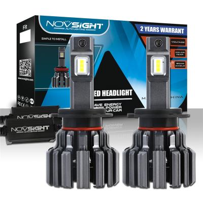 China Automotive led lighting system Novsight F03 car auto beam bulbs 15000LM 70W hi/lo chip led headlight H4 9005 9006 universal H7 H11 for sale