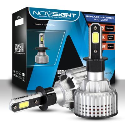 China Novsight lower price 72W car headlight bulb S2 plus motorcycles led light car 9005 9006 HB3 HB4 H1H4 H7 H11 h7 led headlight for sale