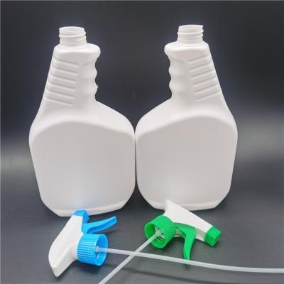 China Plastic Household Products 16oz 500ml HDPE Black/White/Red/Green Spray Packaging Bottle For Trigger Liquid Detergent Sprayer for sale