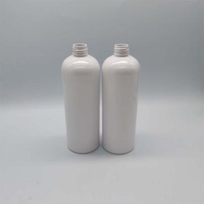 China Popular White Plastic Plastic Bottle 500ml Lotion Pump Bottle 500ml Shampoo Body Shower Gel Bottle Skin Care Household Products PET Hair Dressing Packaging Bottle for sale