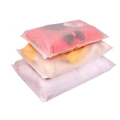 China Custom Printed Frosted Moisture Proof Ziplock Bags PVC PE Zip Lock Bags For Clothes for sale