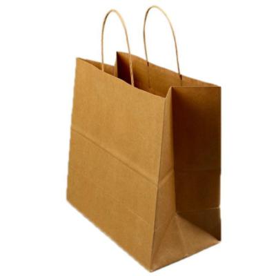 China Recyclable High Quality Reusable Paper Bag Eco Friendly Custom Take Out Bag For Drinks Food for sale