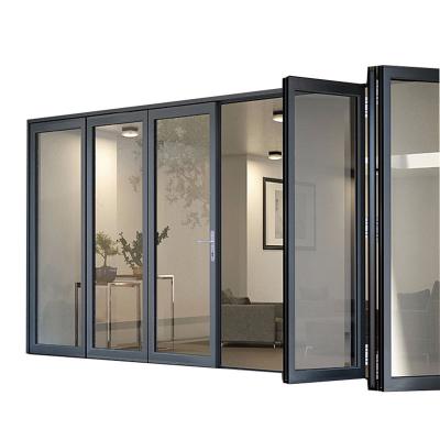 China Sound Insulation New Design Exterior Saga Accordion Aluminum Folding Door for sale