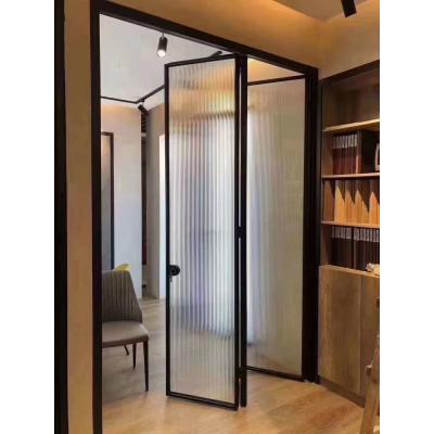 China Sound Insulation Saga Accordion Doors Design Aluminum Bi Folding Door Patio for sale