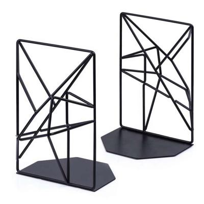 China Metal Book Holder School Student Office Desk Storage Minimalist Custom Interesting Bookends for sale