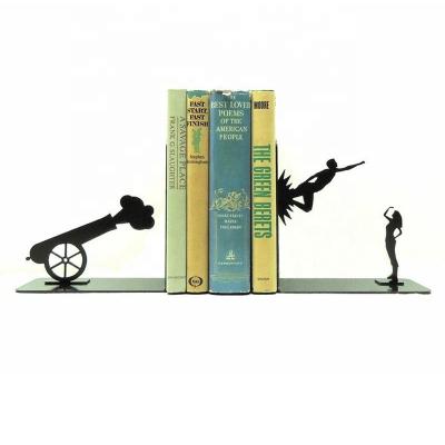 China Custom Minimalist Metal Book Holder Desk Stopper Magazine Textbook Novels Organizer Bookends for sale