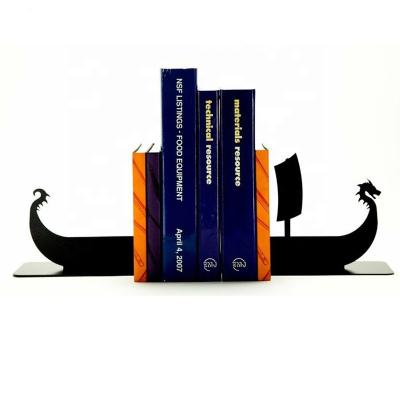 China Minimalist Heavy Bookend Decorative Metal Bookends Iron Bookshelf Metal Book Stand Steel Bookends for sale