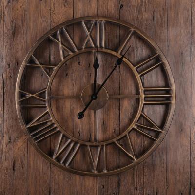 China Antique Style Brown Wall Clock Brand - DIY Antique Quartz Wall Clock Time Zones for sale