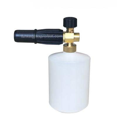 China New Design Short High Pressure Snow Foam Cannon Heavy Duty Brass Seal Car Bottle Snow Foam Lance 1L for sale