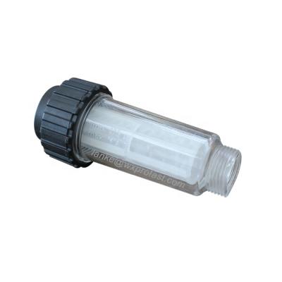 China New High Quality Pressure Car Washing Machine Parts Inlet Plastic Water Filter G 3/4