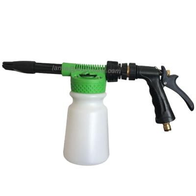 China For Car Wash Soap Dispenser Low Pressure Water Pump Green Car Foam Gun for sale