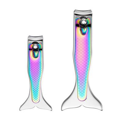 China Durable Professional Nail Cutter Stainless Steel Toenail Fish Mermaid Thick Nail Clippers for sale