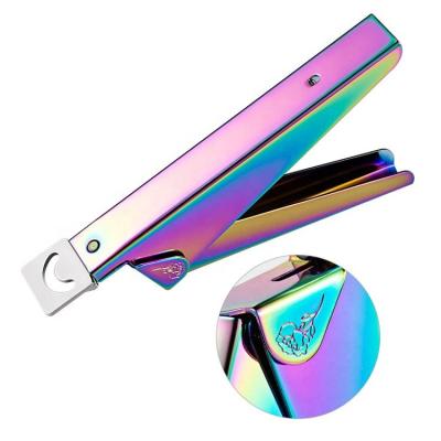 China Durable Fast Shipping Fake U Nail Art Scissors Various Styles Available Stainless Steel Nail Tips Clipper Cutter Trimmer for sale