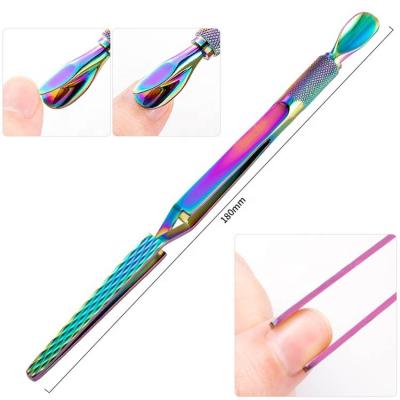 China Best Selling Durable Nail Art Shaping Tweezers Manicure Tweezers Tools Stainless Steel Cuticle Pinch Remover Shaping Tweezers for sale