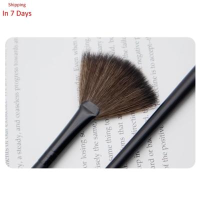 China Angular Blush Synthetic Fiber Fan Simple Vegan Makeup Blush Brush for sale