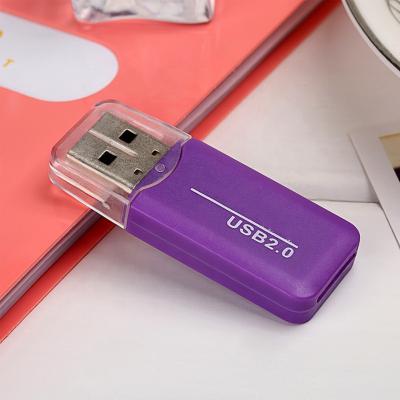 China IUSB Usb 2.0 Pro Mini T-flash Tf SD Card Reader With Lid Adapter Memory Card Reader for sale