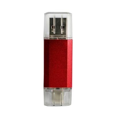 China 2021 Metal+plastic New Design 2 In 1 Otg Usb Flash Drive 32gb 64gb 128gb Type C Otg Pendrive for sale