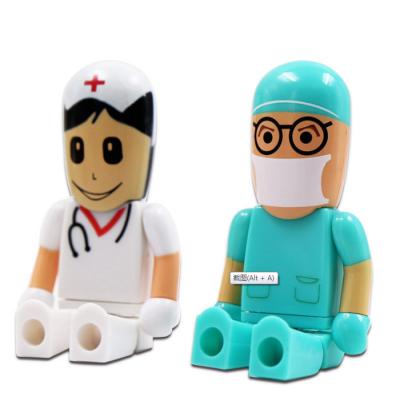 China 32gb Doctor Shape Abs Cartoon Plastic USB Bulk Customized Flash Drives for sale