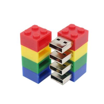 China Plastic Multiple Colors Le-go Pny Technologies 16gb 32gb 64gb Lego Usb Flash Drive Blue Yellow Or Red for sale