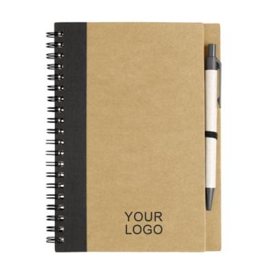 China 2023 NEW A5 BLACK custom printed notebook with pen for student or business mini notebook with pen for gift or promotion for sale