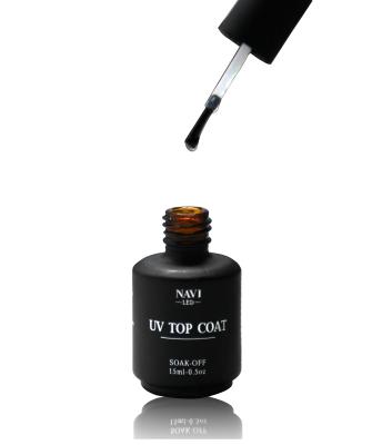 Chine Aucune fissuration/aucun ne se fanent ongle imbibent le manteau UV de dessus de polonais de gel d'ongle 15 ml à vendre