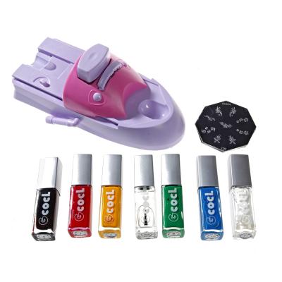 China Lovely DIY Nail Art Stamping Printing Machine With 6 Metal Pattern Plates for sale