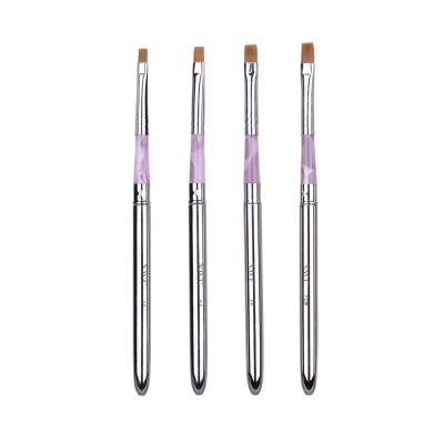 China Striping Brush Nail Art Tool Metal Handle 4 sizes Marten , UV Nail Brushes for sale