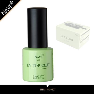 Chine le gel UV d'art de l'ongle 8ml inodore imbibent outre d'UV, manteau de dessus de vernis à ongles à vendre