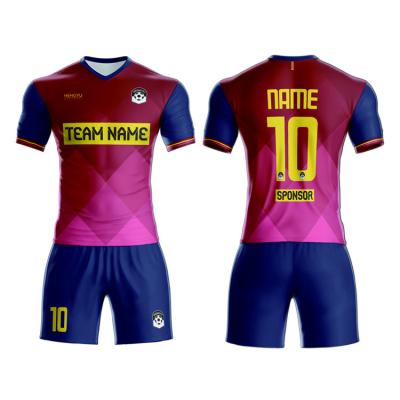 China Latest Dampness Wicking Football Man Soccer Uniform Adult Uniforms With Customized Logo for sale