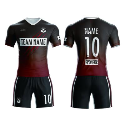 China Custom Moisture Wicking Polyester Quick Dry Football Uniform Football Team Training Set for sale