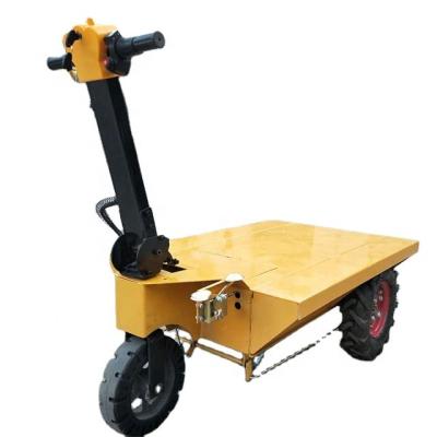 China Qk-12 800W Electric Trolley Three Wheel Concrete Transport Car 800W 360 Degree Rotation Hallway Lift Material Handling Equipment for sale