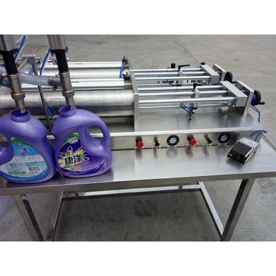 China Liquid 500L Double Head Food Packaging Equipment Laundry Detergent Machine Oil Automatic Tomato Sauce Filling Tools for sale