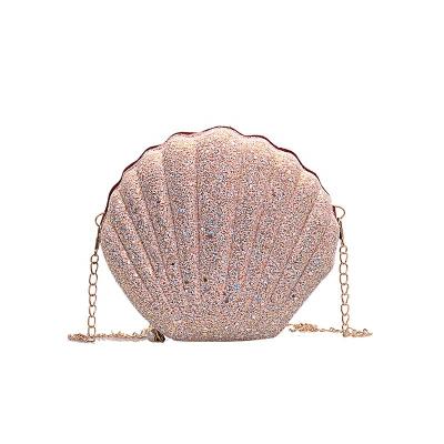 China High quality INDEX new fashion glitter shiny shell cross - body bag for lady shoulder bag with chain for sale