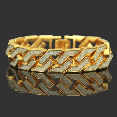 China 2021 Hiphop Designer Charm Bracelet Men's Bracelets and Bangles Gold Plated Bangles Jewelry for sale