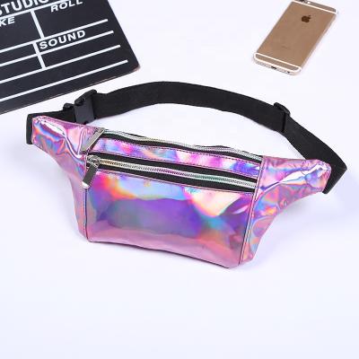 China 2019 new style waterproof sublimation leather women waterproof index index hologram pussy pack empty waist bag for sale