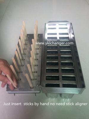 China stainless steel ice pop mold ice cream mould ice lolly mould popsicle mold with stick holder for sale