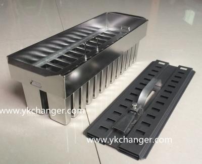 China Stainless steel popsicle molds manufacture high quality 2X13 86ml 123ml paletas with plain helix stick holder aligner for sale