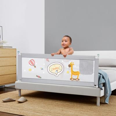 China 0-36 Months New Cartoon Design Baby Bed Rail Guard Firmly Safety Fence for Babies and Kids Toddler Kids Adjustable Guardrail for sale