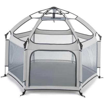 China Modern Playpen for Baby Safety Play Fence Foldable Kids Playpens with Door Travel Portable Camp Folding Game Pen Tent Indoor Outdoor for sale