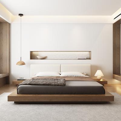 China Modern Nordic Solid Wooden Bed Tatami Bed for sale