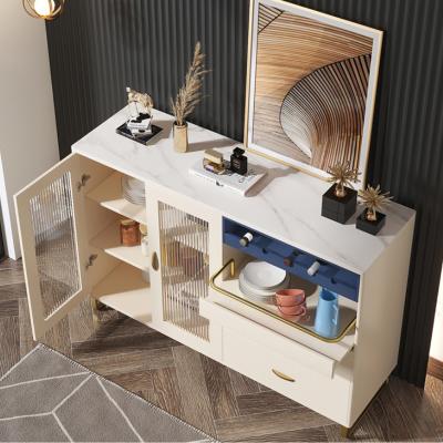 China Modern Lightweight Luxury Storage Living Room Furniture Rock Plate Dining Cabinets Against Wall Storage Sideboard Cabinet for sale