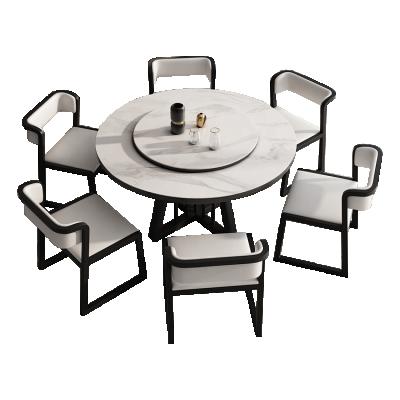 China Wholesale Modern High Quality Round Marble Luxury Multifunctional Dining Table Sets Rotating Dining Table for sale