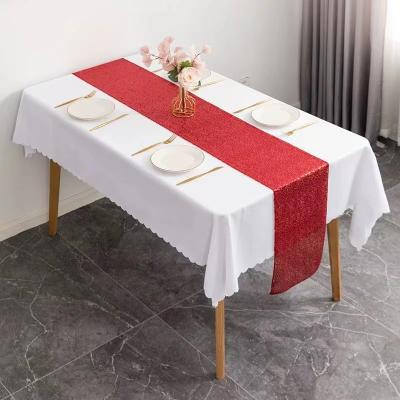 China Beautiful Decoration Wedding Decoration Sequin Table Runner, Wholesale Sequin Rose Gold Hotel Table Runner For Party for sale