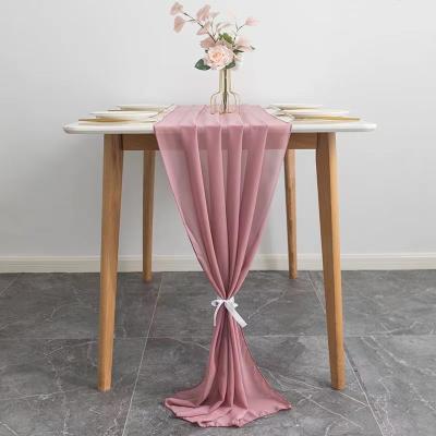 China Beautiful Decoration Chiffon Table Runners For Banquet Decoration for sale